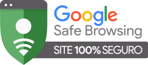Selo Google de navegação segura do site Fortaleza Plano de Saúde